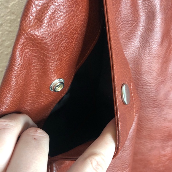 Urban Outfitters Mohogany Faux Leather Button Up Skirt - Picture 3 of 9